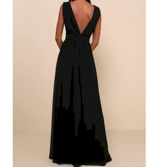 Heavenly Hues Black Maxi Dress Size Large by Lulu's NWOT - Picture 6 of 8